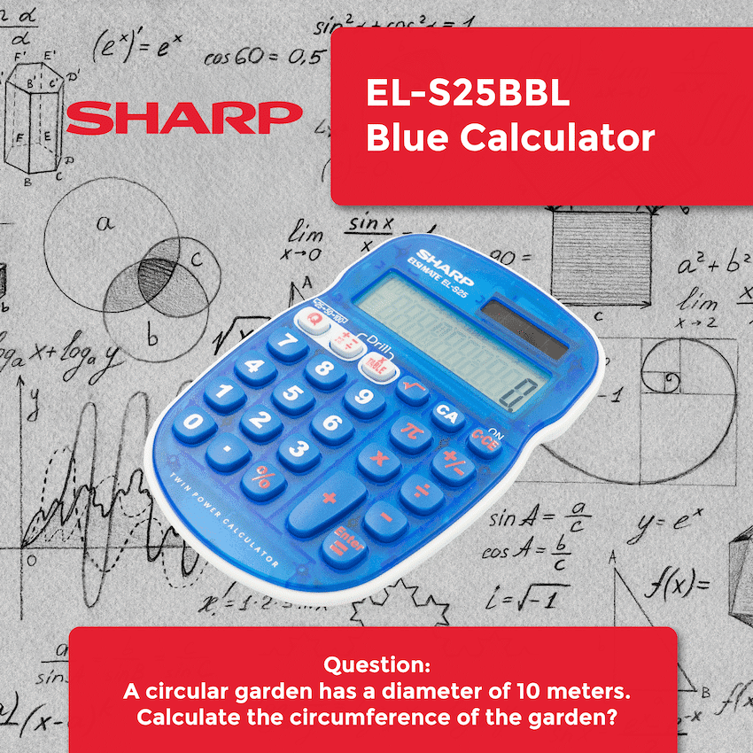 Sharp EL-S25 Calculator - Blue - Blister