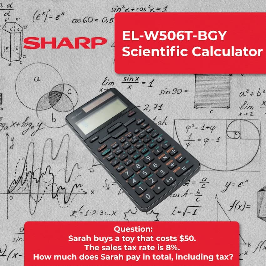Sharp EL-W506T-BGY Scientific Calculator - 640 functions
