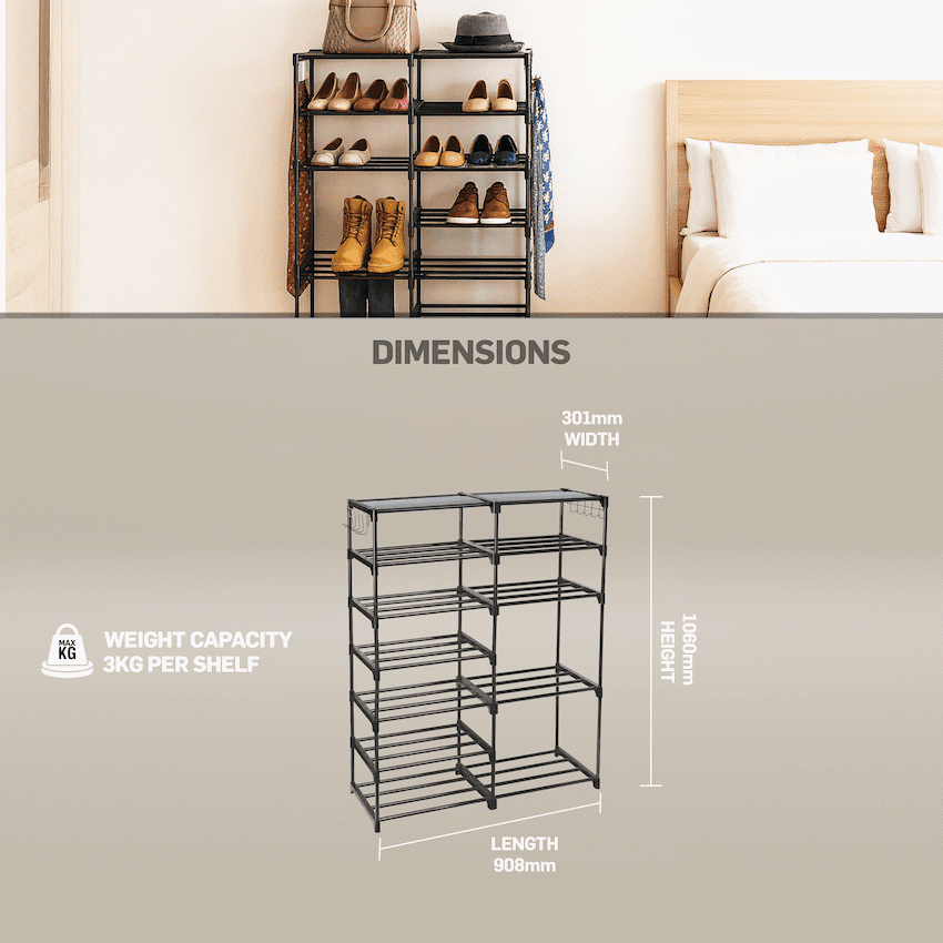 Everfurn Myra Show Rack - Black