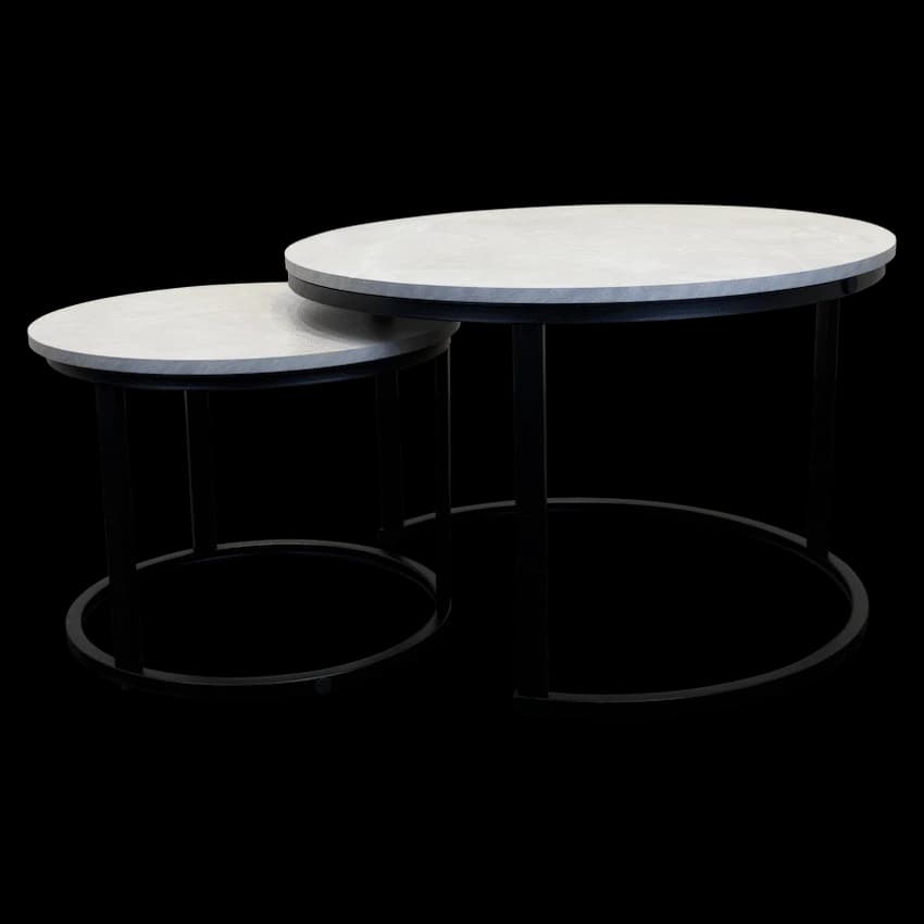Everfurn Nile Nesting Coffee Table - Ash Grey (2 Piece)