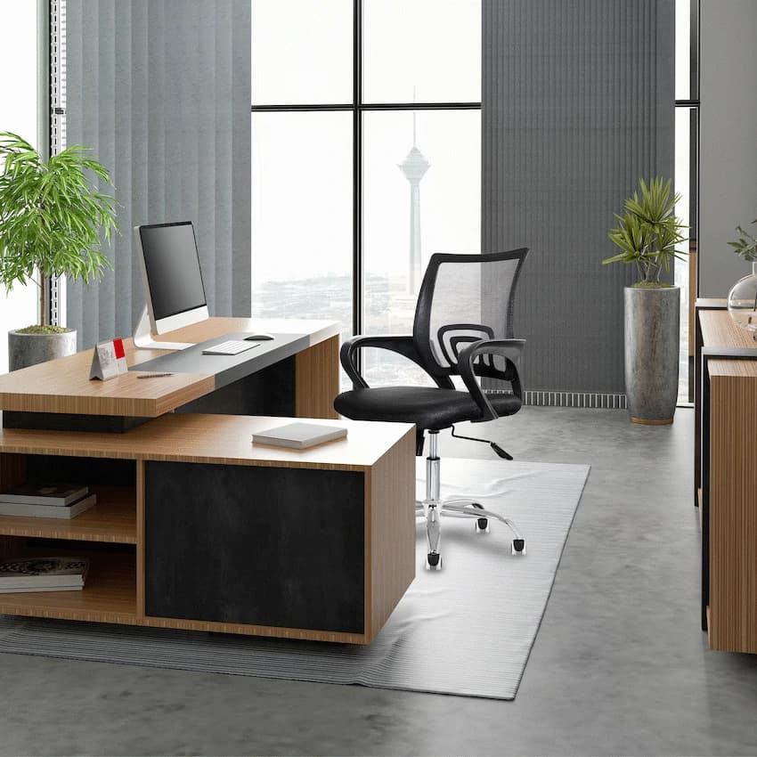 Everfurn Swift Mid Back Chair - Black