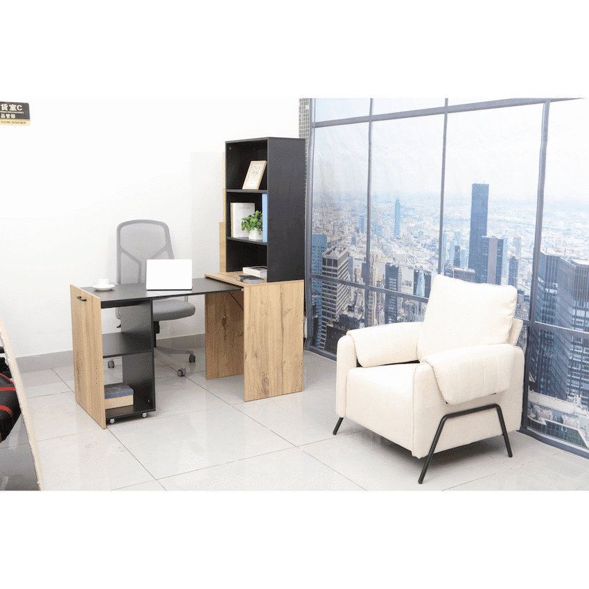 Adaptive Desk, With  Bookshelf