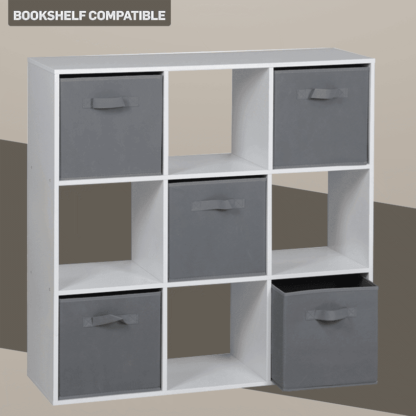 Everfurn Storeman Grey, Collapsible Fabric Organiser Storage Basket - Single