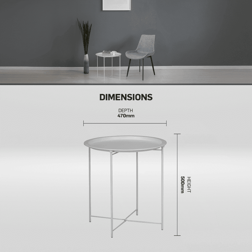 Everfurn Nala Side Table - White