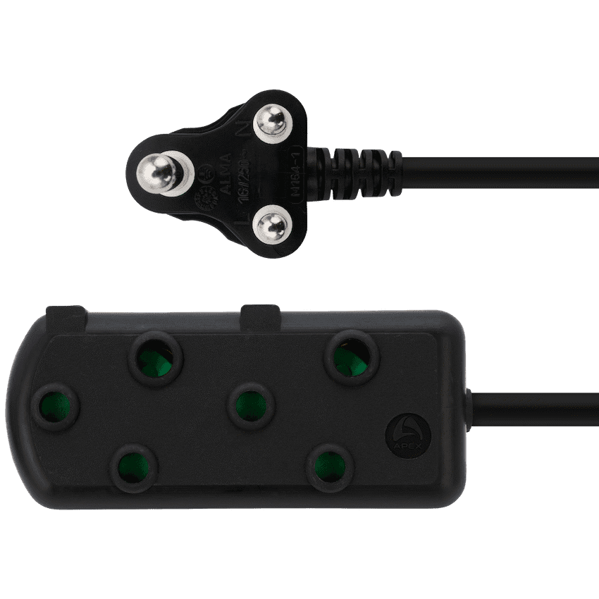 Ellies Side by Side Light Duty Extension Lead-20M-BK