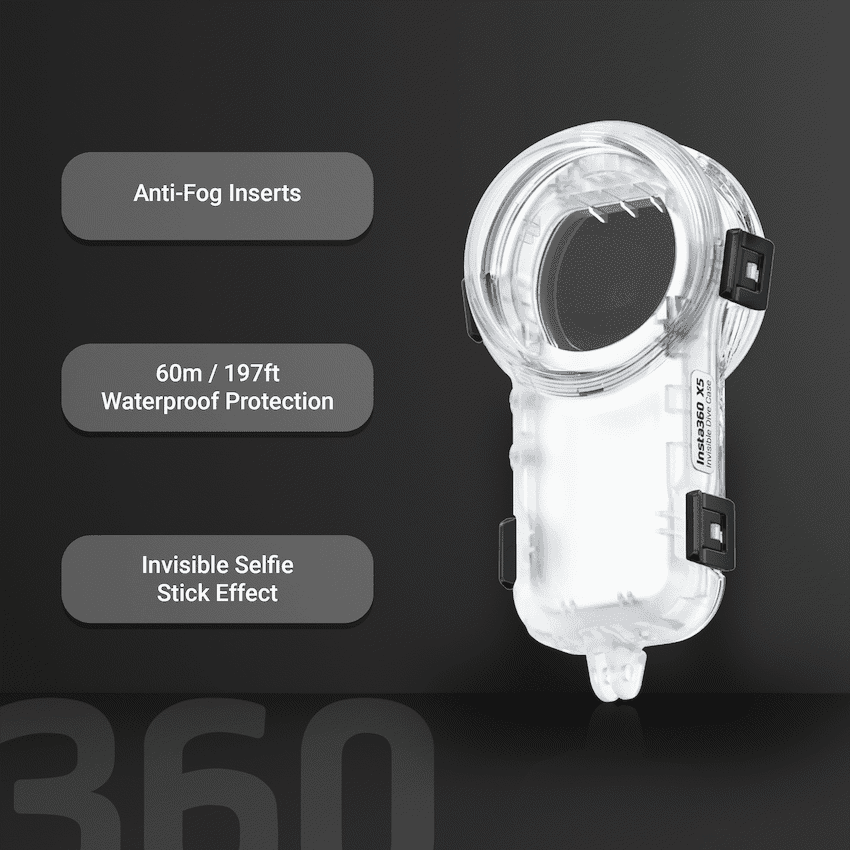 Insta360 X5 Invisible Dive Case Clear