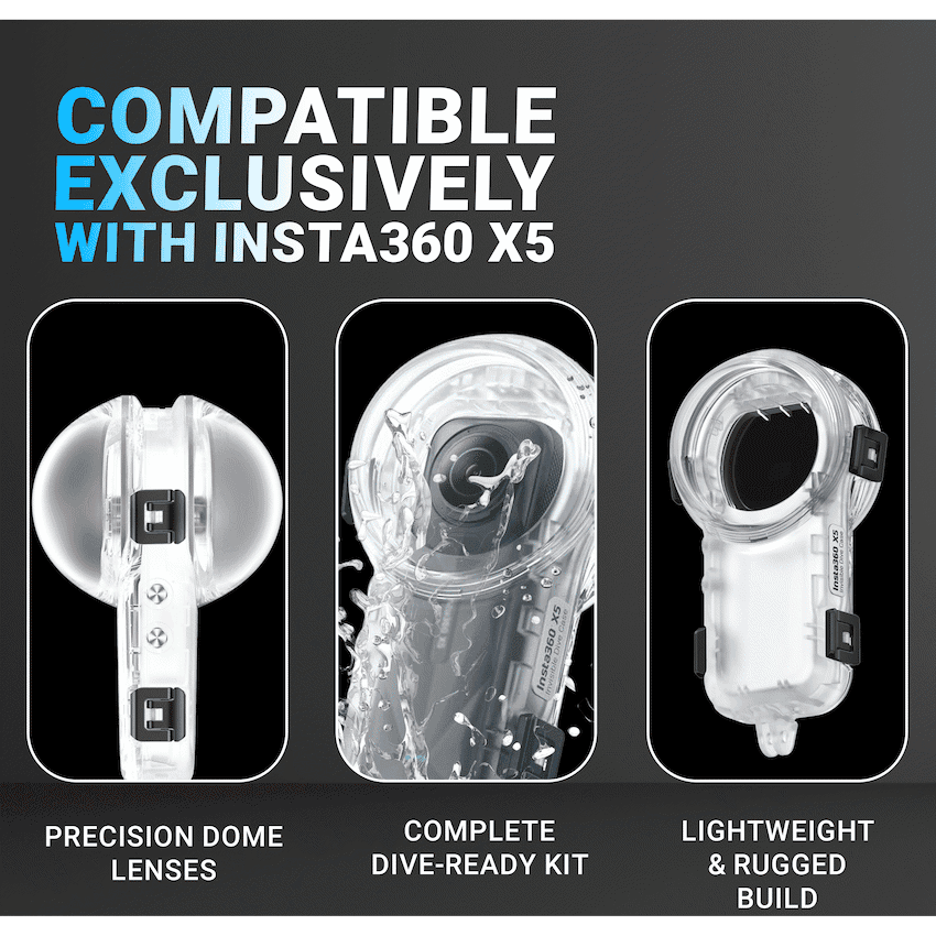 Insta360 X5 Invisible Dive Case Clear