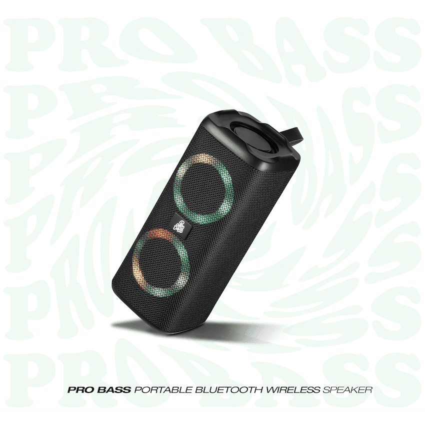 Pro Bass Pulse Box Portable Bluetooth Speaker - Black