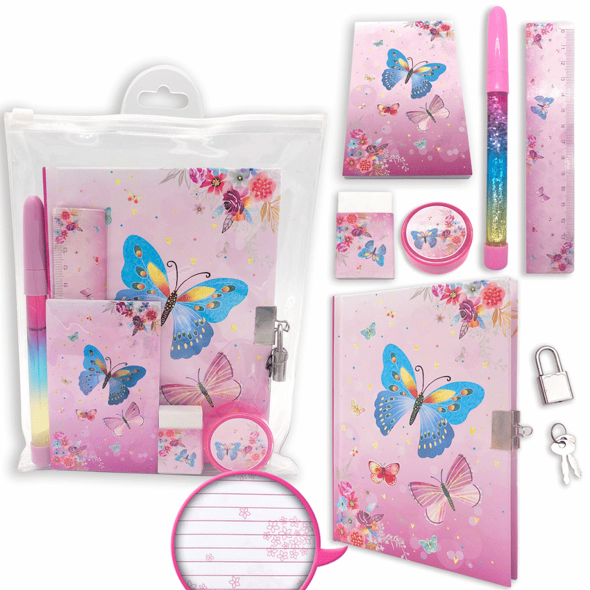Quest Butterfly Stationery Set Multi - USA