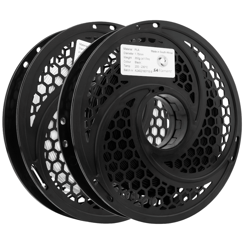 SA Filament 2x 350g PLA Black and White Twin Pack