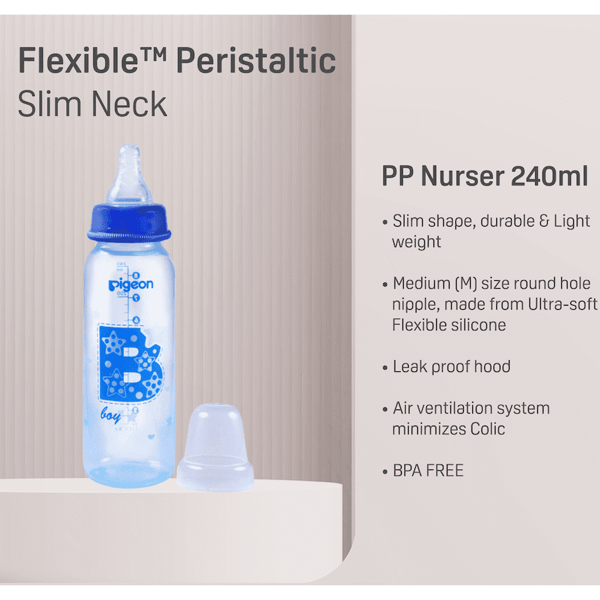 Pigeon Flexible Bottle Standard Neck - Blue 240ml