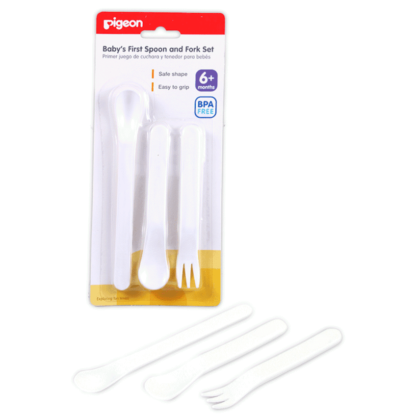 Pigeon - Baby's First Spoon & Fork Set 3 Piece