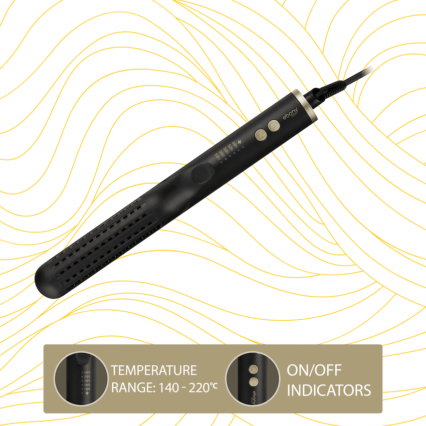 Carmen 2-in-1 Curler and Straightener - Ebony