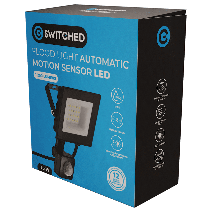 Switched 20w LED Flood Light Automatic Motion Sensor