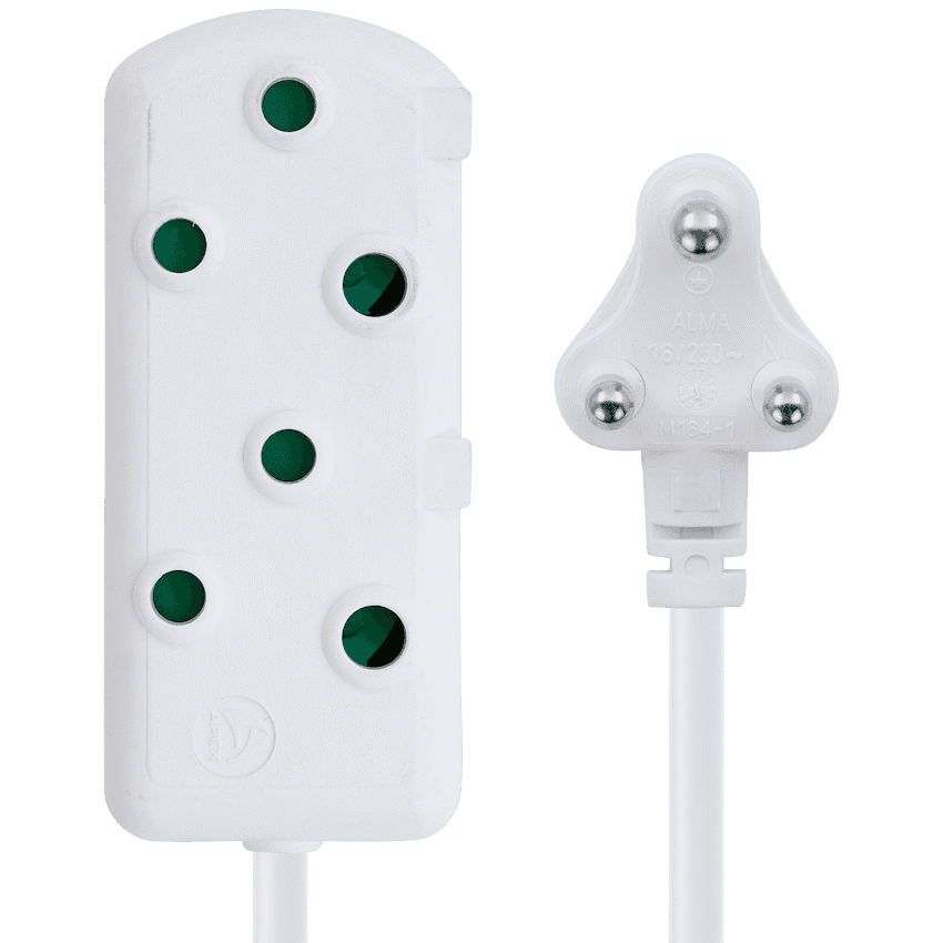 Switched Light-Duty Side-by-Side (SBS) Extension Leads 3m