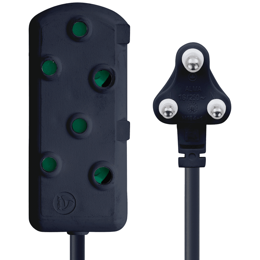 Switched Heavy Duty Side by Side (SBS) Extension Leads 10m