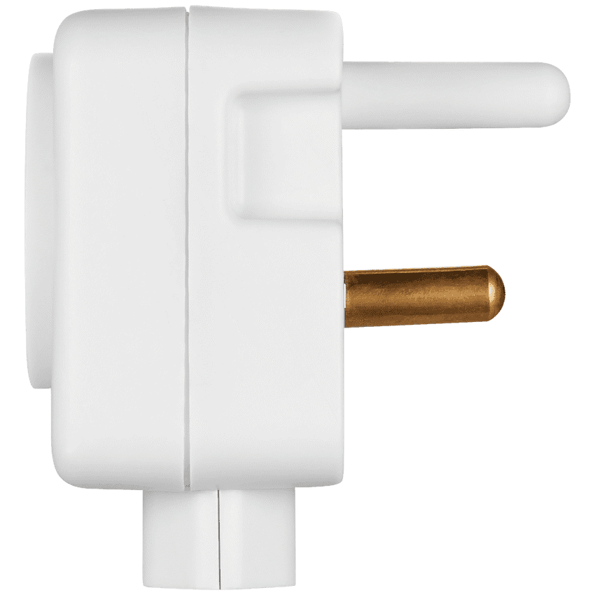 Switched 2-Way Schuko Adaptor - Top and Bottom Loader