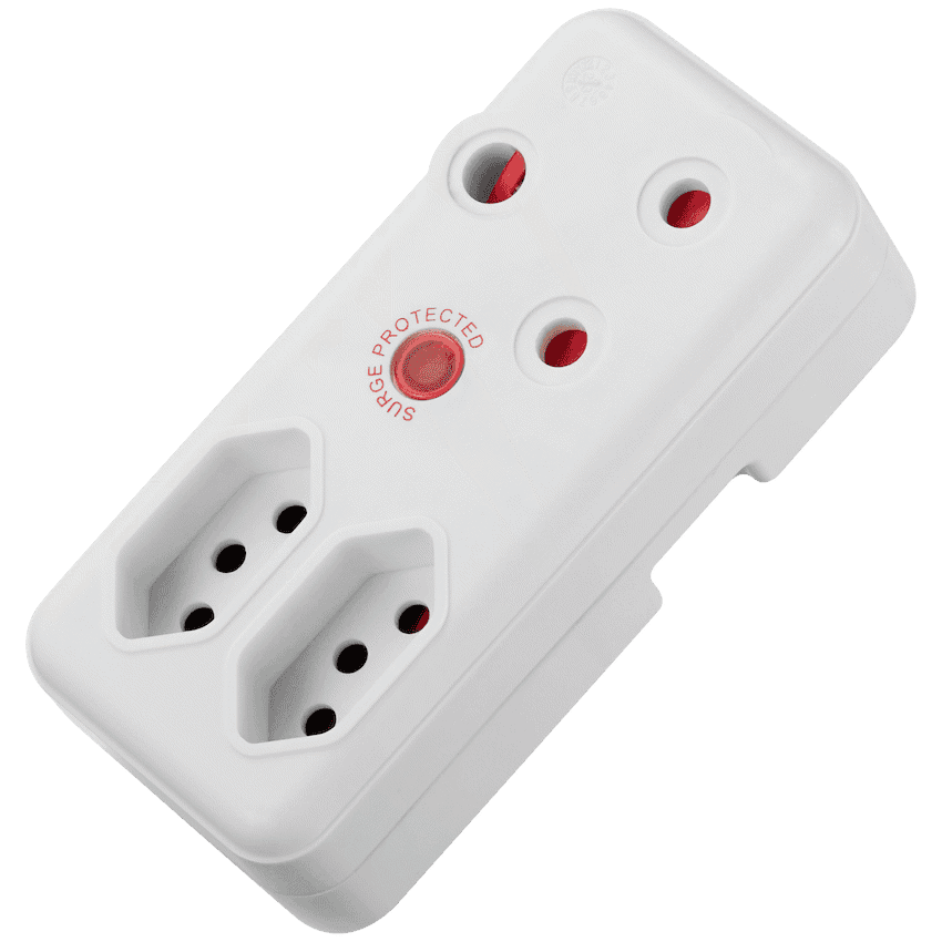 Switched 3-Way Medium Surge Adaptor - White