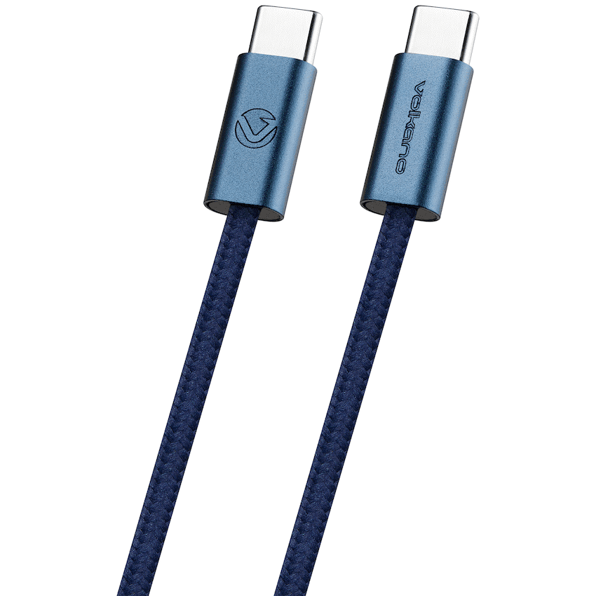 Volkano Weave Series 60w USB C to USB C 1.2m-Black