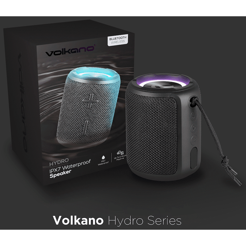 Volkano Hydro Series IPX7 Bluetooth Speaker - Black
