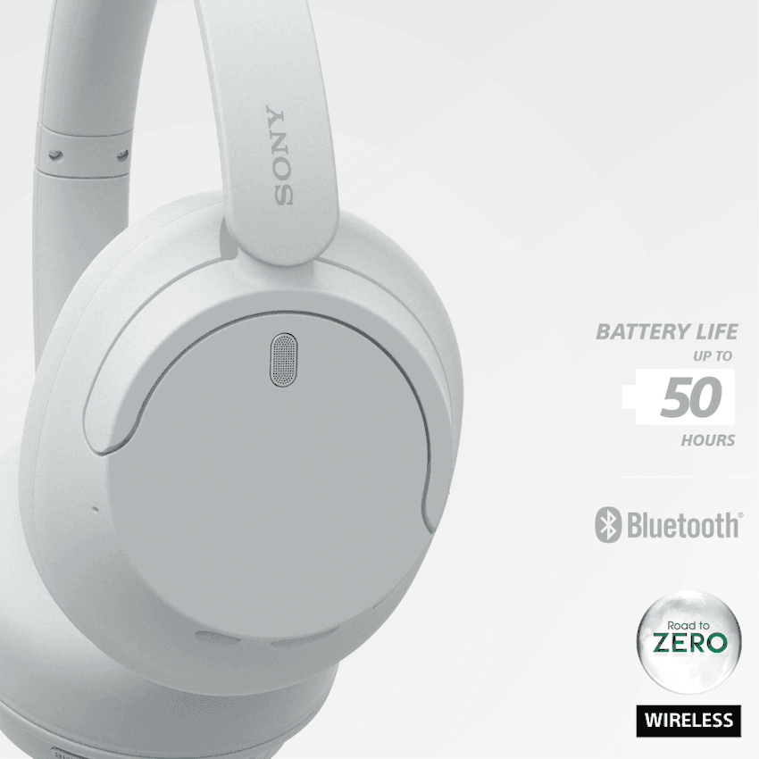 Sony WH-CH720 (White) Noise-Cancelling Over-Ear Headphones