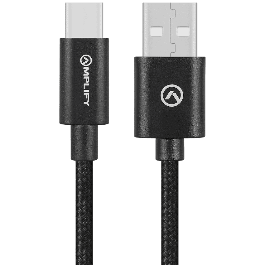 Amplify Linked Series USB-A to Type-C Braided Cable 1.2m - Black