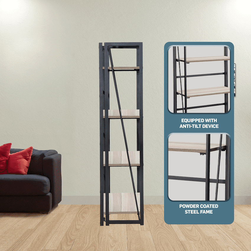 Everfurn Caprese Folding Bookshelf