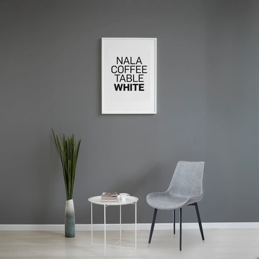Everfurn Nala Side Table White, Painted MDF, Steel Frame, 2 Pack