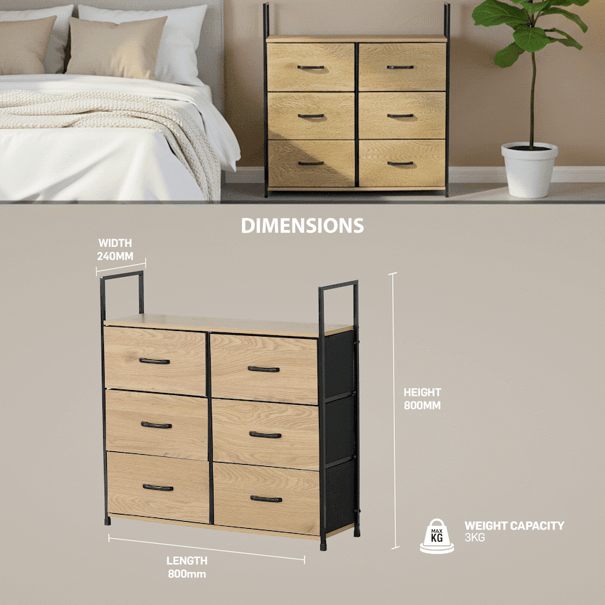 Everfurn Zira Wardrobe Small - Oak