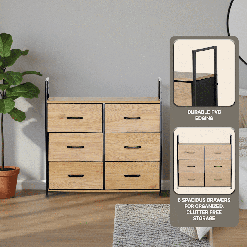 Everfurn Zira Wardrobe Small - Oak