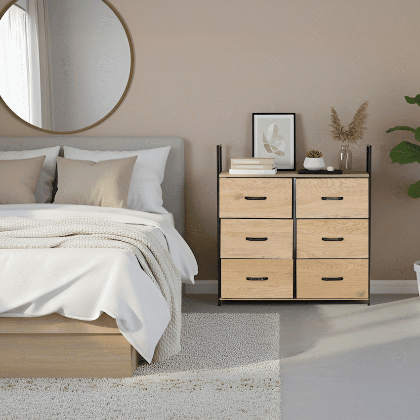 Everfurn Zira Wardrobe Small - Oak
