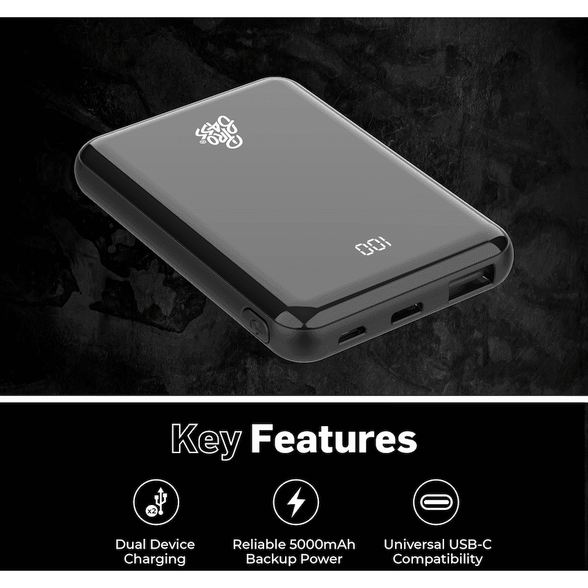 Pro Bass - ChargeMax 2 5000mAh power bank - Black