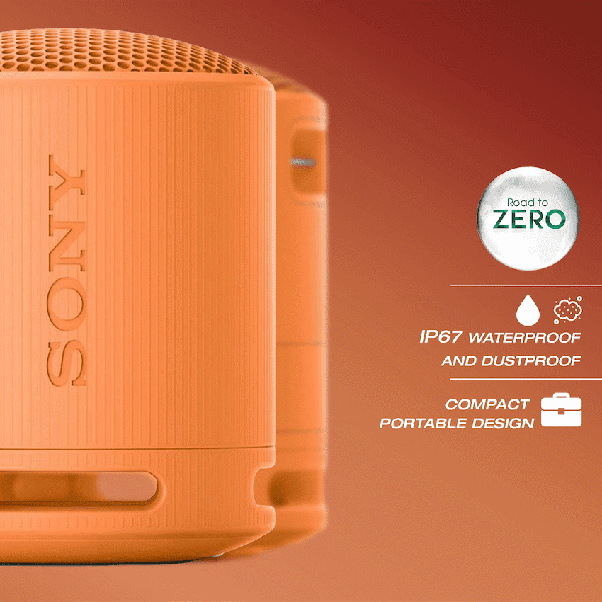 Sony XB100 Portable Bluetooth Speak - Orange
