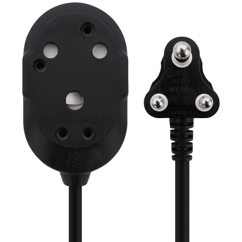 SWITCHED LIGHT DUTY Back To Back(BTB) EXTENSION LEADS 10M - BK