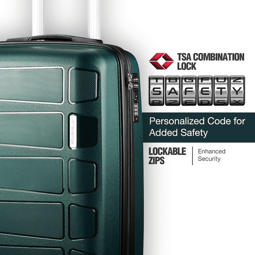 Travelwize Tourer PP 3Pc 4-wheel Spinner Luggage Set Petrol