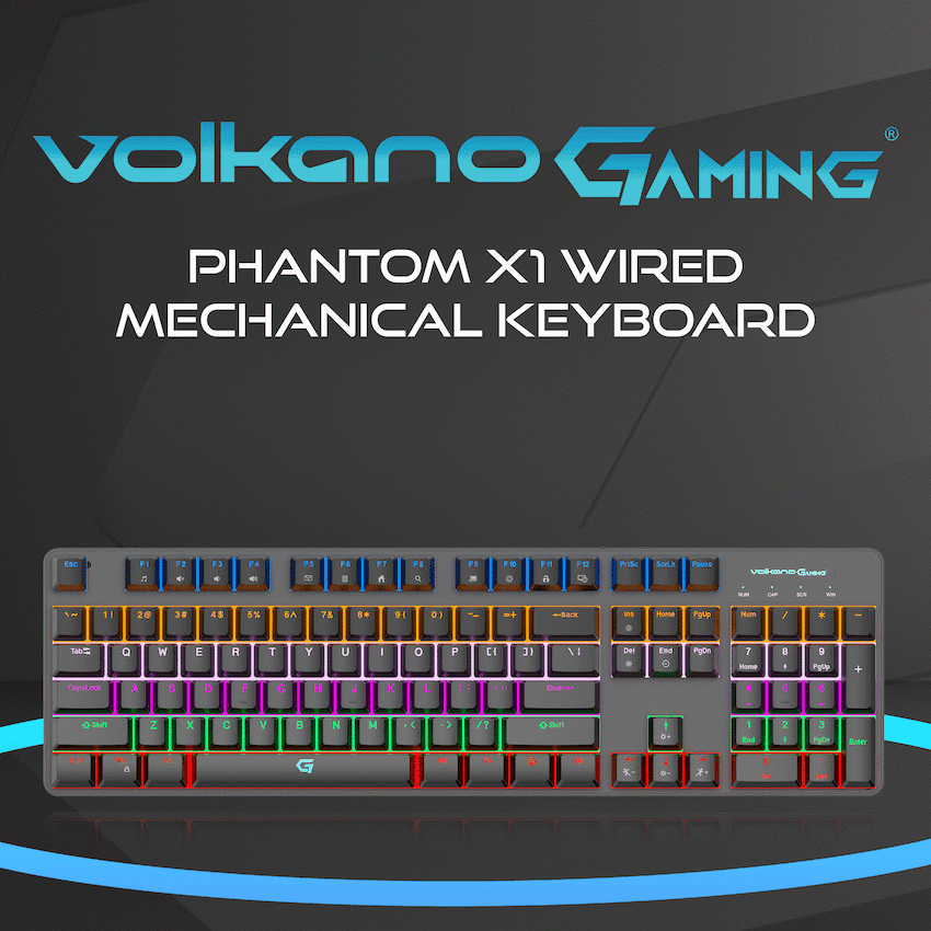 Volkano Gaming Phantom X1 Wired Mechanical keyboard with RGB lighting
