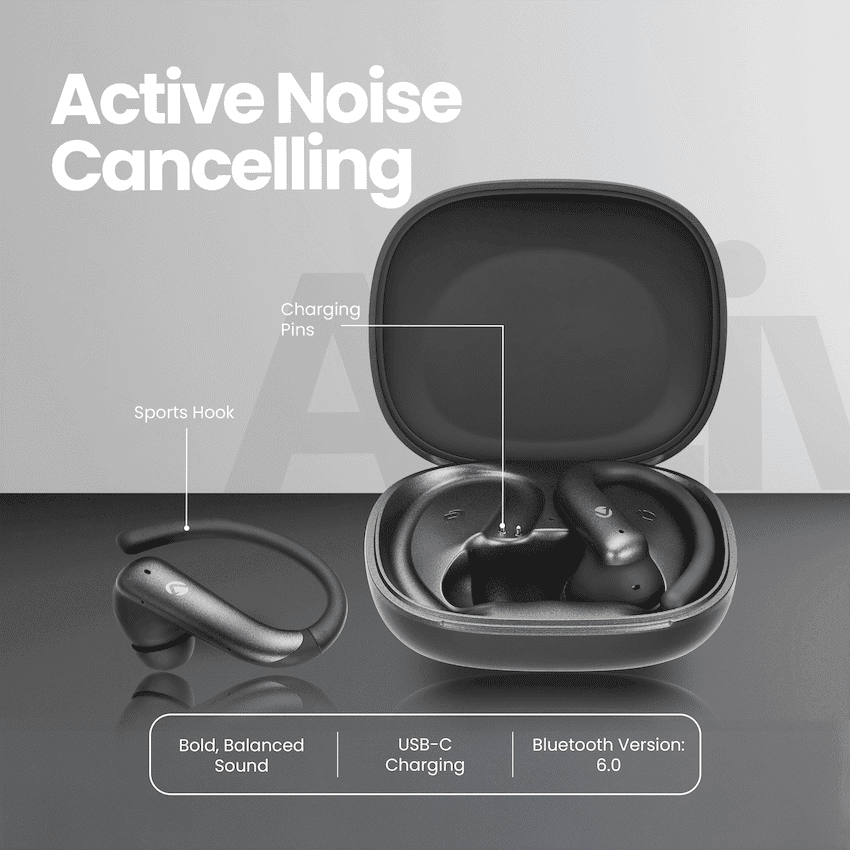 Volkano Enduro Series ANC Sports TWS  Earphones - Black