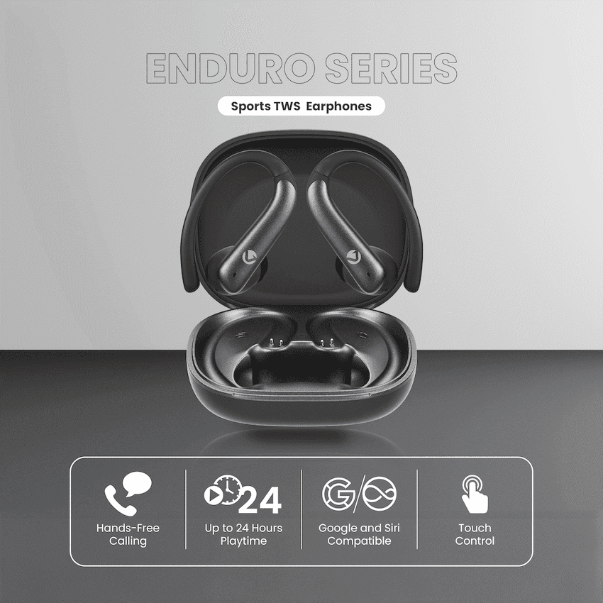 Volkano Enduro Series ANC Sports TWS  Earphones - Black