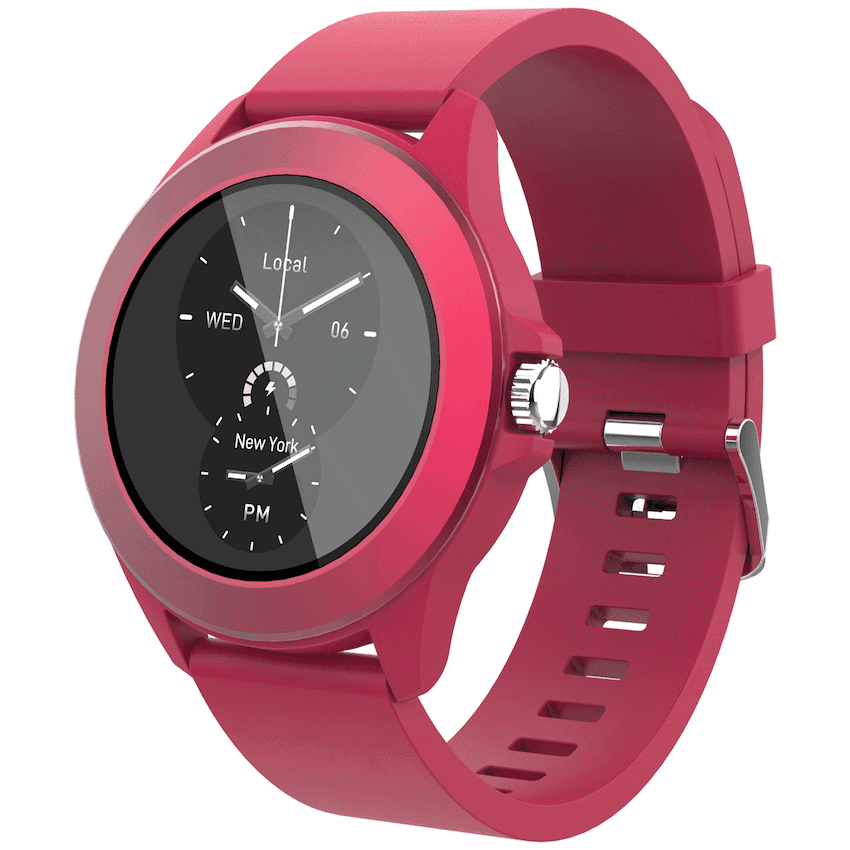 Volkano Splash Series Round Smartwatch - Red