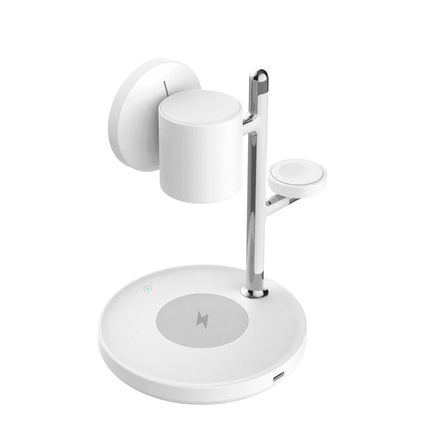 Volkano Lumen Series 3-in-1 Magnetic 25W Qi2.2 Wireless Charging Station - White