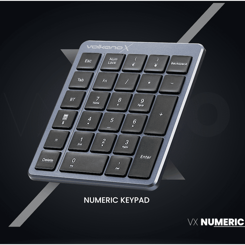 Volkano X Numeric Series Keypad With Scissor keys - Black