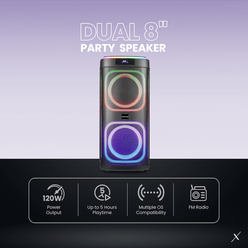 VolkanoX Master Series Dual 8" Party Speaker