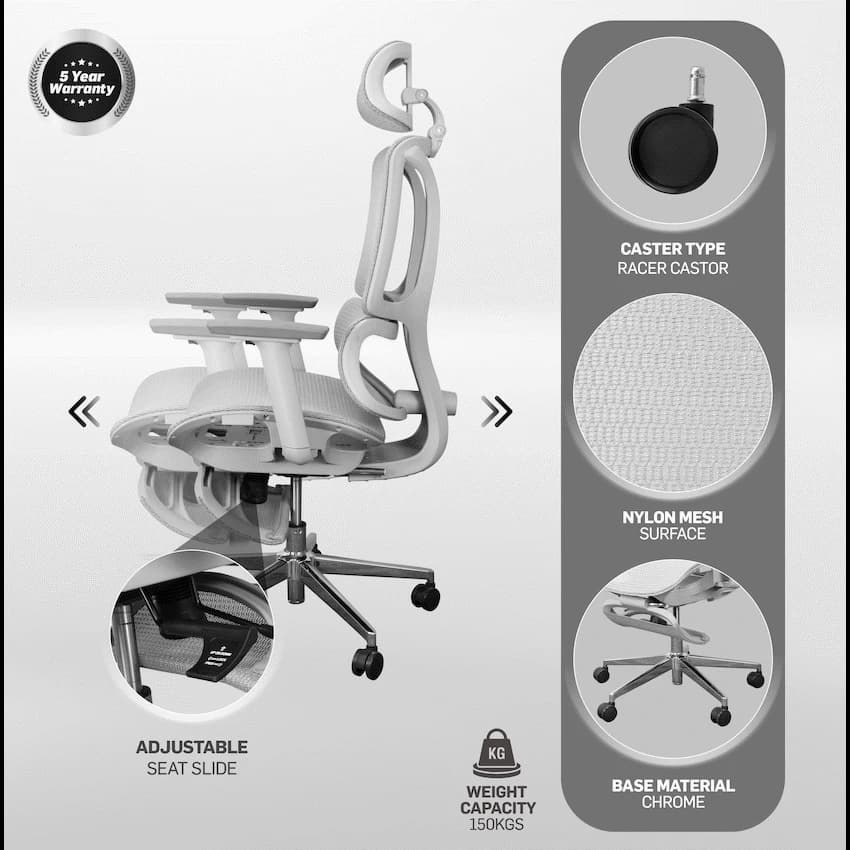 Everfurn Nebula High Back Office Chair - Ergonomic
