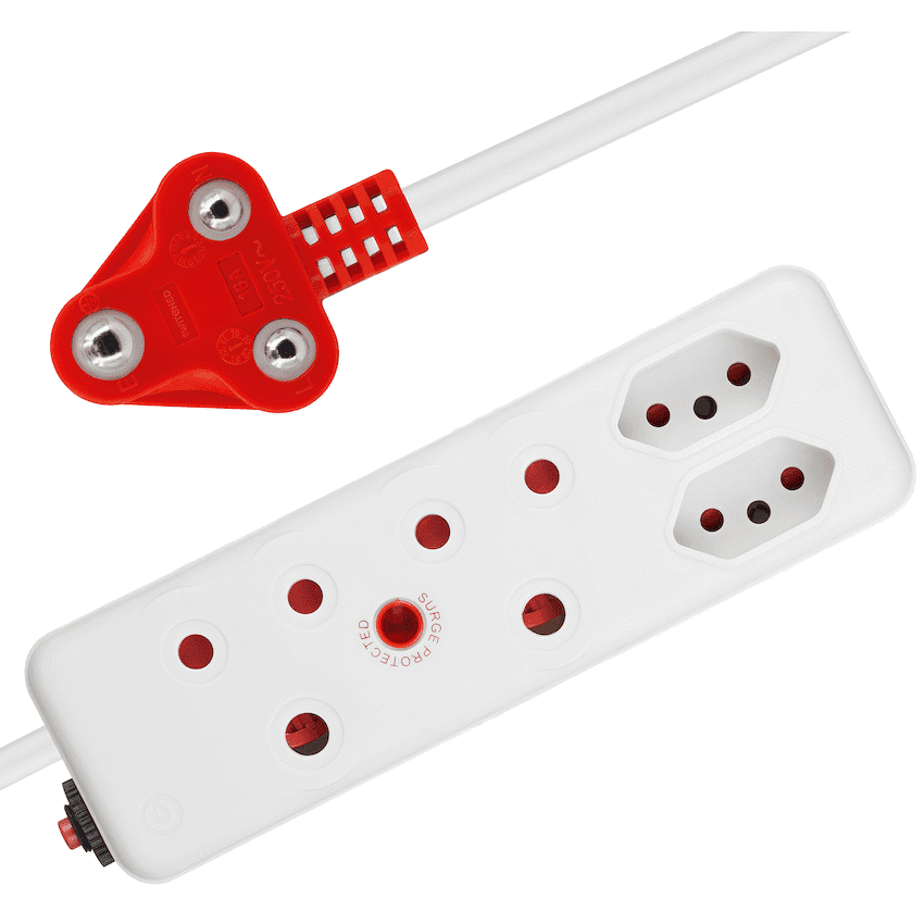 Ellies 4 Way Medium Surge Extension Lead -5M