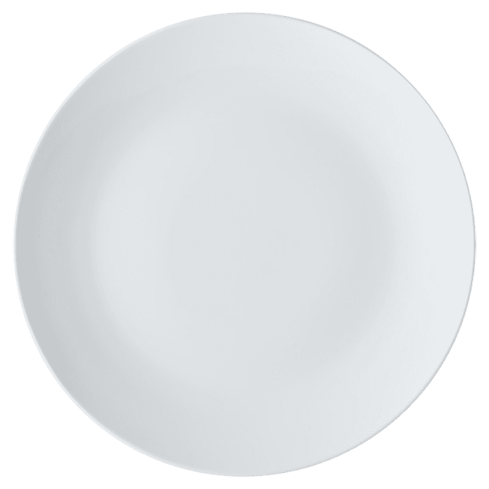 White Basics Coupe Plate