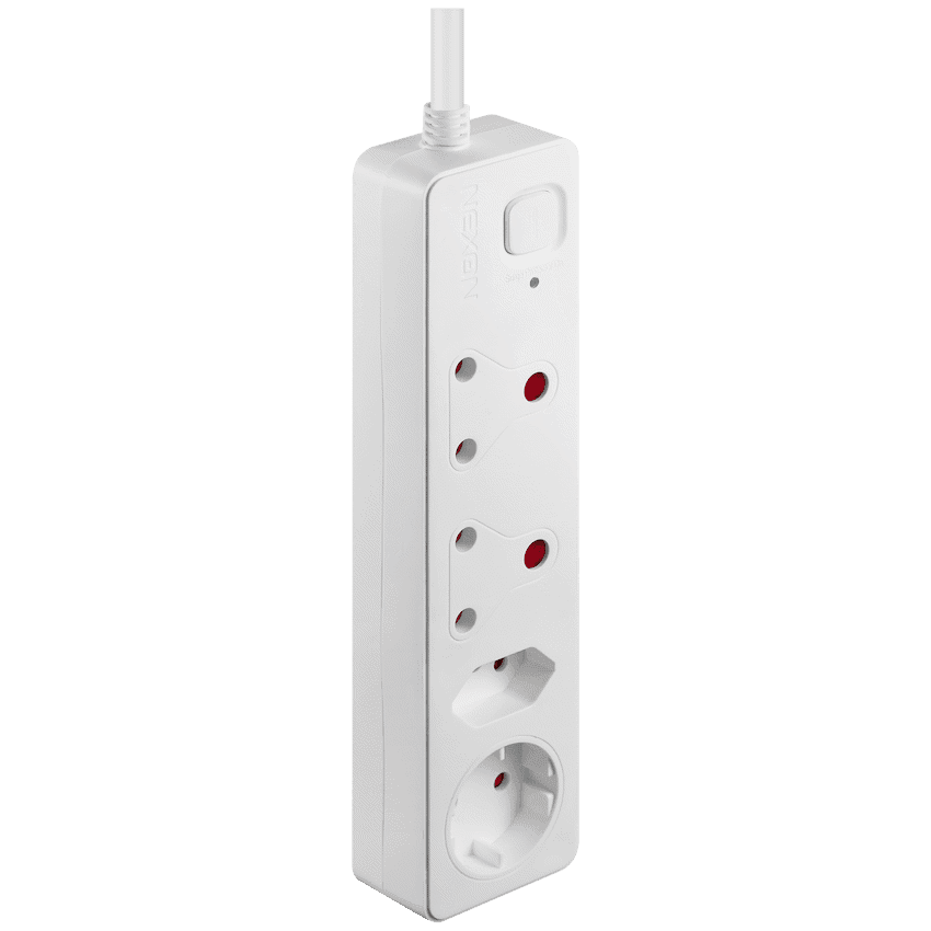 Nexon 4 Way Medium Surge Protected Multiplug 0.5M Black