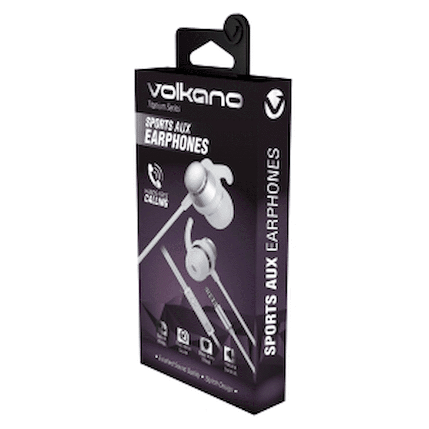 Volkano Titanium Series AUX Earphone - Silver