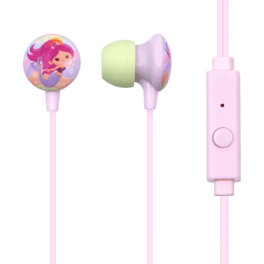 Volkano Kiddies Series Earphones with Keychain - Mermaid