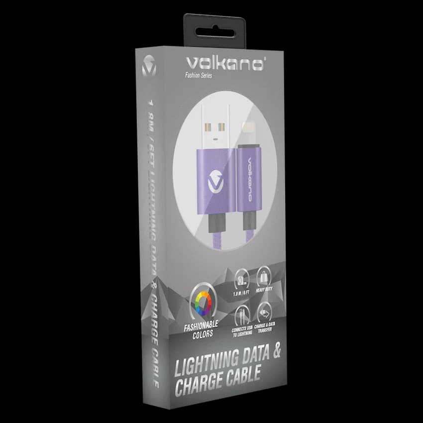 Volkano Fashion series cable Lightning 1.8m - Purple