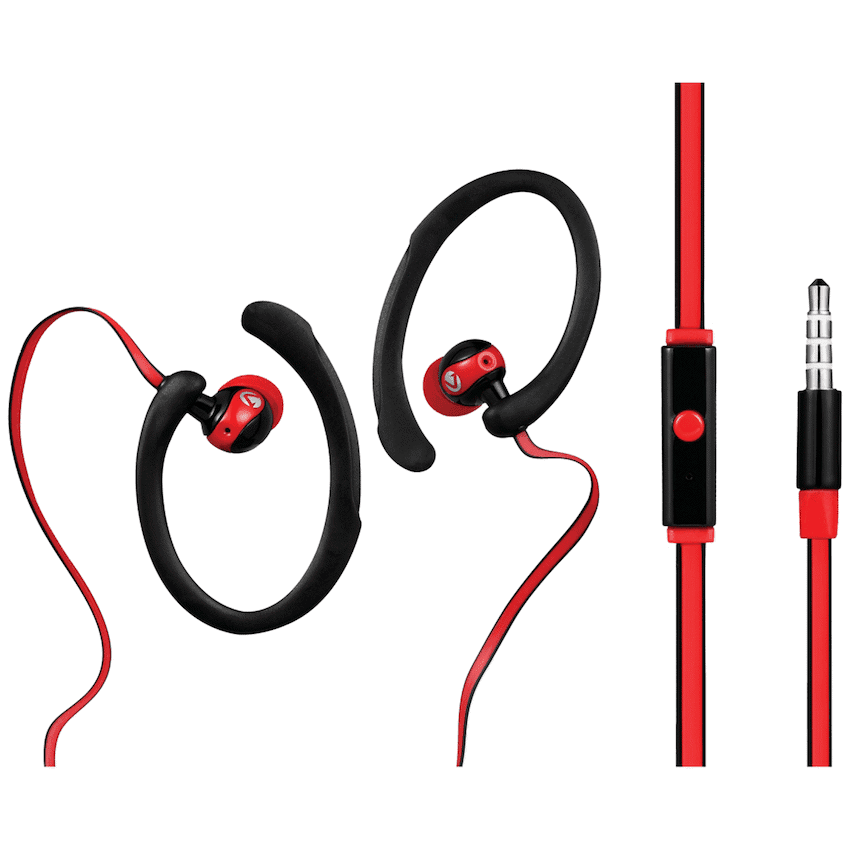 Volkano Sports Earphones Black/Red